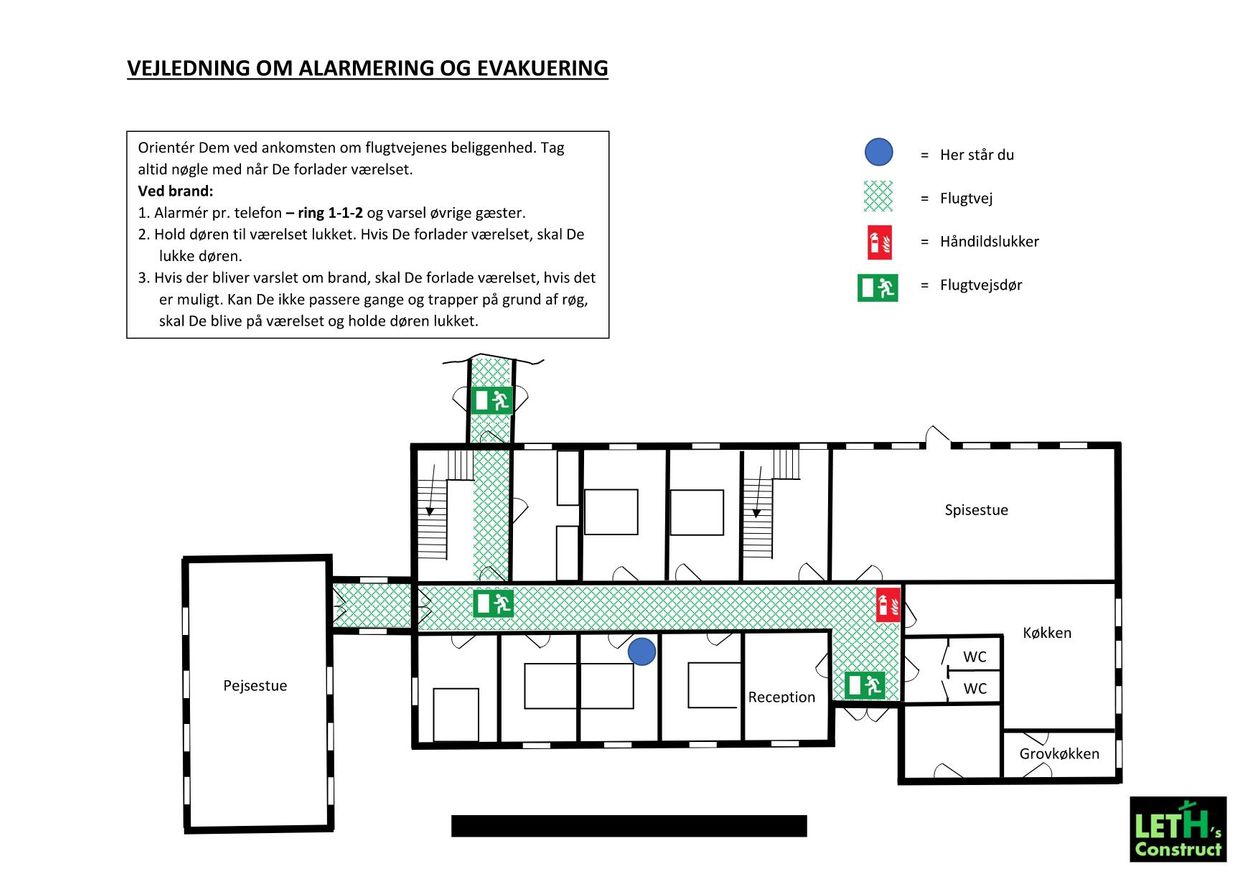 Etageplan for Hotel, Vandrerhjem, m.m.